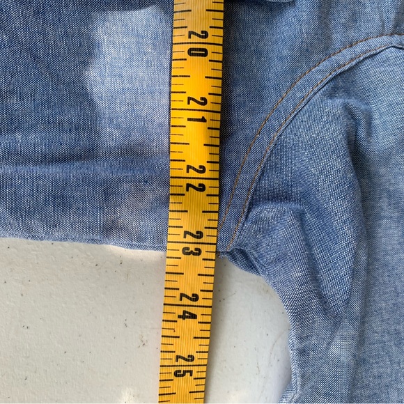 Vintage 80s Wrangler snap button shirt size 16 1/2 - Picture 5 of 6